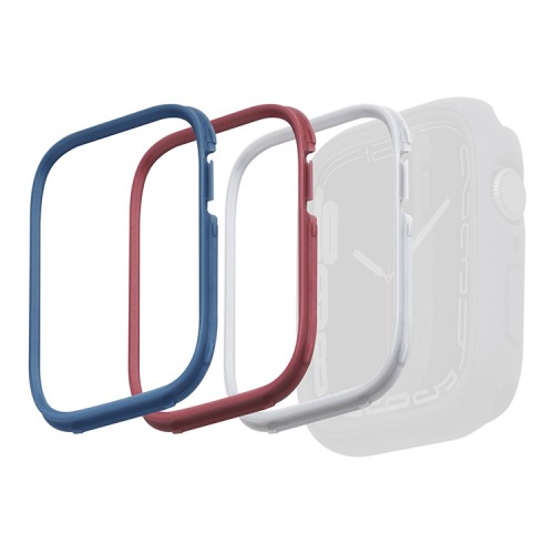 Набор вставок для чехла Uniq Moduo Apple Watch 45/44 мм, синий/красный/белый (3 шт)