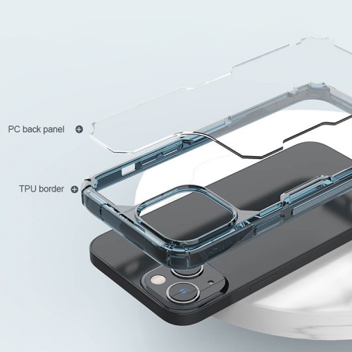 Чехол Nillkin Nature Pro для iPhone 14 Plus, синяя рамка