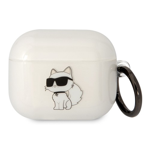 Чехол Lagerfeld TPU with ring NFT Choupette для Airpods 3 (2021), прозрачный