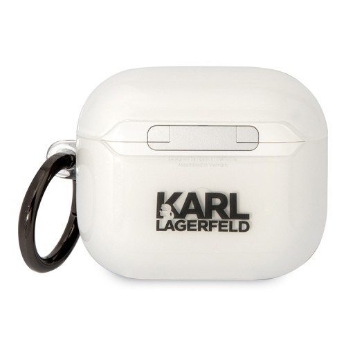 Чехол Lagerfeld TPU with ring NFT Choupette для Airpods 3 (2021), прозрачный