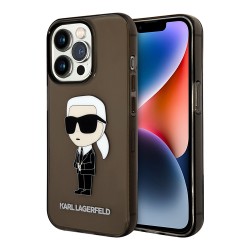 Чехол Lagerfeld NFT Karl Ikonik Hard Translucent для iPhone 14 Pro Max, черный