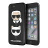 Чехол Karl Lagerfeld Embossed Karl and Choupette Hard PU для iPhone 7/8/SE 2020, черный