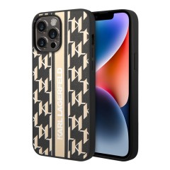 Чехол Lagerfeld PU Monogram Vertical logo Hard для iPhone 14 Pro Max, коричневый