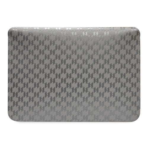 Чехол-папка Lagerfeld Saffiano Sleeve Monogram для Macbook 13"/14", серебристый