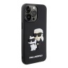 Lagerfeld для iPhone 15 Pro чехол 3D Rubber Karl & Choupette Hard Black