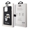 Lagerfeld для iPhone 15 Pro чехол 3D Rubber Karl & Choupette Hard Black