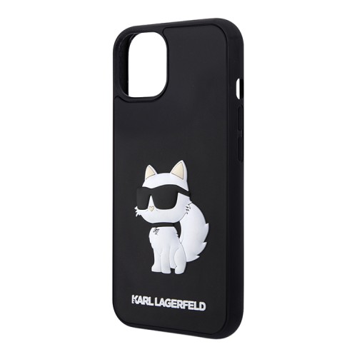 Karl Lagerfeld для iPhone 13 чехол 3D Rubber NFT Choupette Hard Black