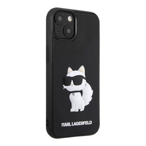 Karl Lagerfeld для iPhone 13 чехол 3D Rubber NFT Choupette Hard Black