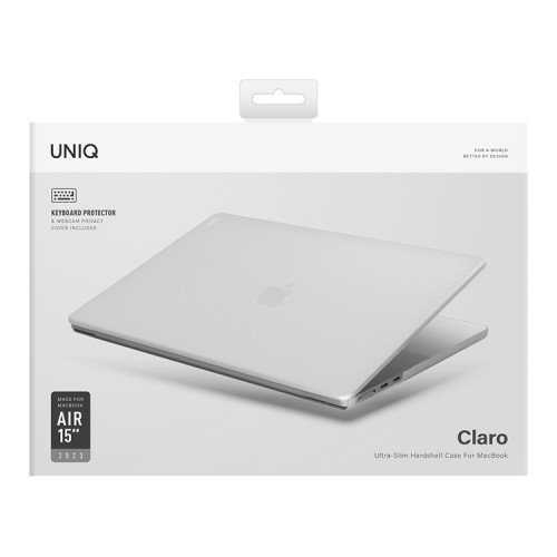 Uniq для Macbook Air 15 (2023/2025) чехол HUSK Pro Claro, матовый прозрачный