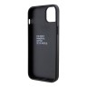BMW для iPhone 15 Plus чехол GripStand M-Collection PU Tricolor line Hard Black