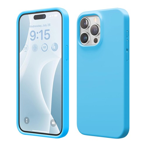 Elago для iPhone 15 Pro Max чехол Soft silicone (Liquid) Ocean Blue