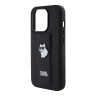 Karl Lagerfeld для iPhone 14 Pro чехол GripStand PU Saffiano NFT Choupette metal Hard Black
