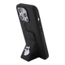 Karl Lagerfeld для iPhone 14 Pro чехол GripStand PU Saffiano NFT Choupette metal Hard Black
