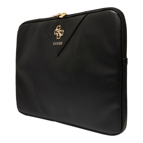 Guess для ноутбуков 13"/14" чехол Sleeve PU Grained leather 4G metal logo with Zipper Black