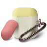 Чехол Elago Hang DUO case для AirPods, Nightglow Pearl с крышками Yellow и Italian Rose