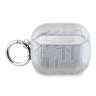 Karl Lagerfeld для Airpods 3 чехол PU Saffiano Monogram with ring NFT Metal Head Karl Silver