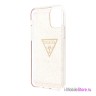 Чехол Guess Triangle logo Hard Glitter для iPhone 11 Pro, золотой