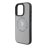 U.S. Polo для iPhone 16 Pro Max чехол PU Round Double horse logo Hard Beige (MagSafe)