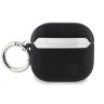 Karl Lagerfeld для Airpods 4 чехол PU Saffiano Monogram with ring NFT Metal Head Karl & Choupette Black