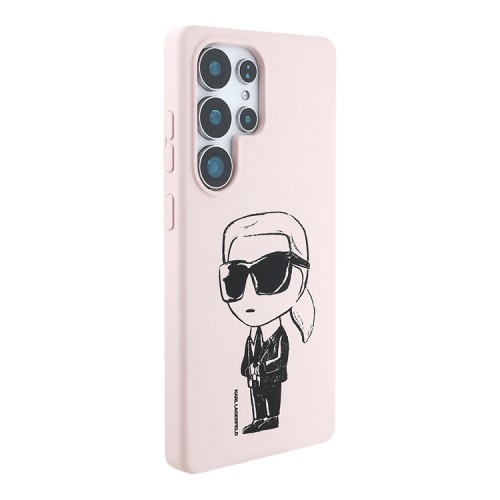 Karl Lagerfeld для Galaxy S25 Ultra чехол Liquid Silicone NFT Graffiti Karl Ikonik Hard Pink (MagSafe)