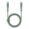 Energea Кабель FLOW USB-C to USB-C PD240W 5A Nanoweave Magnetic tie Green 1.5m