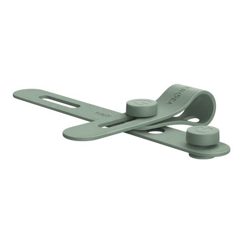 Energea Кабель FLOW USB-C to USB-C PD240W 5A Nanoweave Magnetic tie Green 1.5m