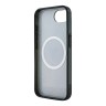 Guess для iPhone 16e чехол PC/TPU 4G Glitter Triangle logo Hard Black (MagSafe)
