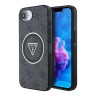 Guess для iPhone 16e чехол PC/TPU 4G Glitter Triangle logo Hard Black (MagSafe)