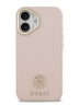 Guess для iPhone 17 чехол PU Grained 4G Diamond metal logo Gold camera Hard Pink (MagSafe)