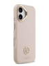 Guess для iPhone 17 чехол PU Grained 4G Diamond metal logo Gold camera Hard Pink (MagSafe)