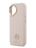 Guess для iPhone 17 чехол PU Grained 4G Diamond metal logo Gold camera Hard Pink (MagSafe)