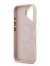 Guess для iPhone 17 чехол PU Grained 4G Diamond metal logo Gold camera Hard Pink (MagSafe)