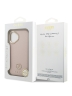 Guess для iPhone 17 чехол PU Grained 4G Diamond metal logo Gold camera Hard Pink (MagSafe)