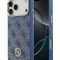 Guess для iPhone 17 Pro Max чехол PU 4G Diamond metal logo Gold camera Hard Blue (MagSafe)