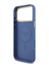 Guess для iPhone 17 Pro Max чехол PU 4G Diamond metal logo Gold camera Hard Blue (MagSafe)