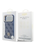 Guess для iPhone 17 Pro Max чехол PU 4G Diamond metal logo Gold camera Hard Blue (MagSafe)