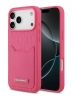 Karl Lagerfeld для iPhone 17 Pro Max чехол Cardslot PU Grained Monogram with Pocket Hard Fuchsia