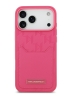Karl Lagerfeld для iPhone 17 Pro Max чехол Cardslot PU Grained Monogram with Pocket Hard Fuchsia