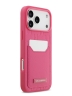 Karl Lagerfeld для iPhone 17 Pro Max чехол Cardslot PU Grained Monogram with Pocket Hard Fuchsia