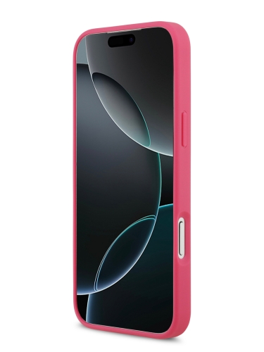Karl Lagerfeld для iPhone 17 Pro Max чехол Cardslot PU Grained Monogram with Pocket Hard Fuchsia