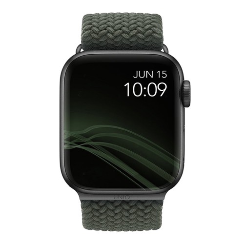 Ремешок Uniq ASPEN Strap Braided для Apple Watch 49-46-45-44 мм, зеленый