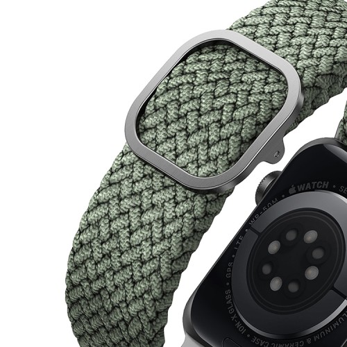 Ремешок Uniq ASPEN Strap Braided для Apple Watch 49-46-45-44 мм, зеленый
