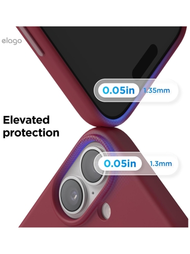 Elago для iPhone 17 чехол Magnetic Silicone Burgundy (MagSafe)
