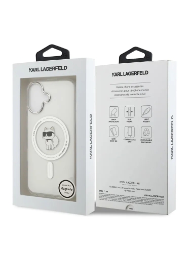 Karl Lagerfeld для iPhone 17 чехол IML NFT Choupette прозрачный (MagSafe)