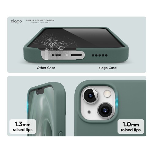 Чехол Elago Soft Silicone для iPhone 13, зеленый
