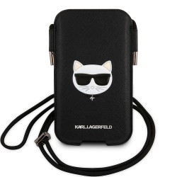 Чехол-карман Karl Lagerfeld для смартфонов Pouch PU Saffiano Choupette Black (L-size)