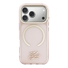 Karl Lagerfeld для iPhone 17 Pro Max чехол IML Initials Metal logo & Camera прозрачный/розовый (MagSafe)
