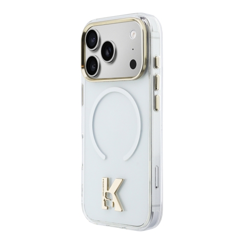 Karl Lagerfeld для iPhone 17 Pro чехол IML K HEAD Metal logo & Camera прозрачный (MagSafe)
