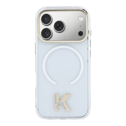 Karl Lagerfeld для iPhone 17 Pro чехол IML K HEAD Metal logo & Camera прозрачный (MagSafe)