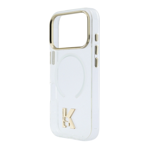 Karl Lagerfeld для iPhone 17 Pro чехол IML K HEAD Metal logo & Camera прозрачный (MagSafe)